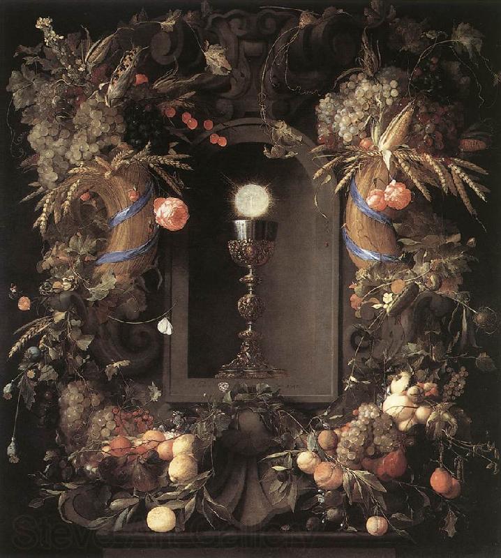 HEEM, Jan Davidsz. de Eucharist in Fruit Wreath sg